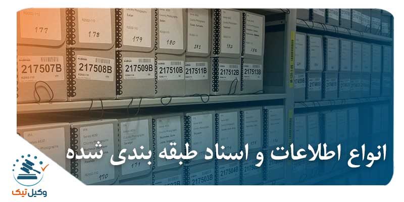 انواع اطلاعات و اسناد طبقه بندی شده عکس انواع اطلاعات و اسناد طبقه بندی شده